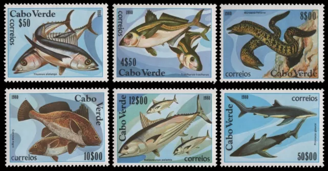 Kap Verde 1980 - Mi-Nr. 419-424 ** - MNH - Fische / Fish