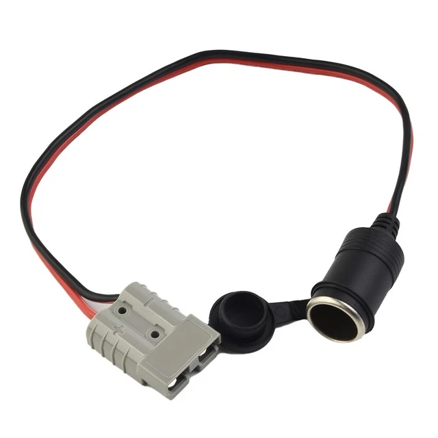 50 Amp For Anderson Plug To 16A Female Cigarette Socket Adaptor 500mm 12/24volt