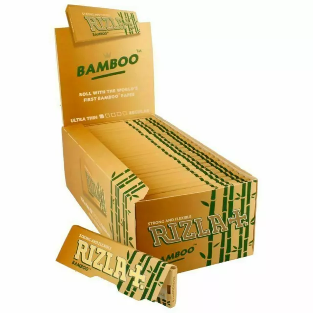 RIZLA Bamboo King Size Slim Standard Rolling Paper Tips Combi Pack 1 3 6 12 Box
