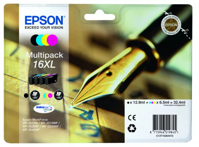 Multipack Original EPSON 16XL Code C13T16364010 Neuve