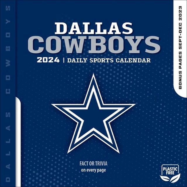 DALLAS COWBOYS 2024 Box Calendar by Turner Sports 31.45 PicClick