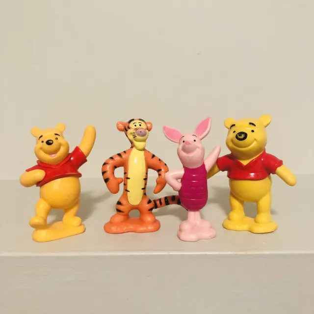Disney Pooh & Friends Tigger Piglet 3” Figures 4 Piece Play Set Cake Topper
