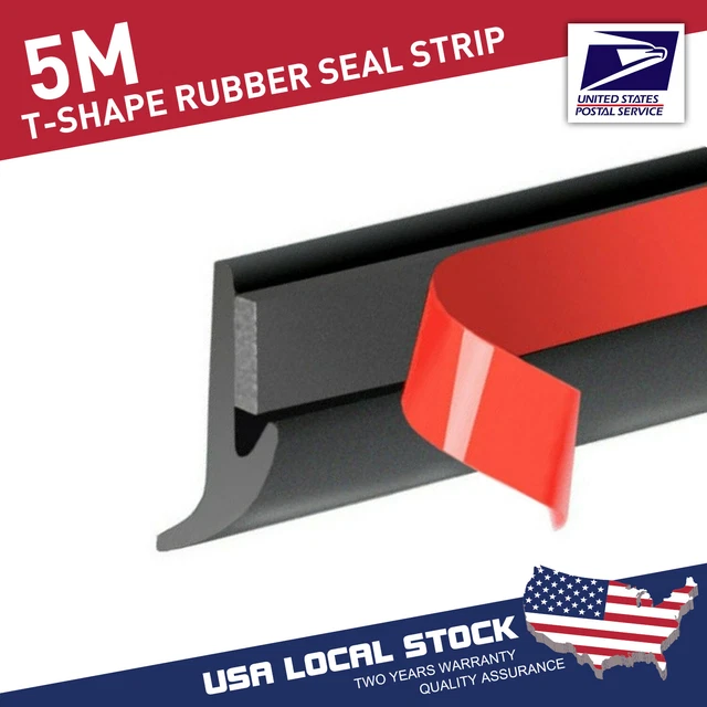 5Meters Rubber Car Door Sealing Strip Hood Edge Weatherstrip Moulding Trim
