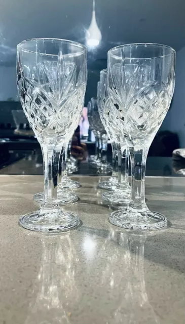 2x WINE GLASS Whiskey, Champagne, Crystal look, Wedding, Catering, Crystal look