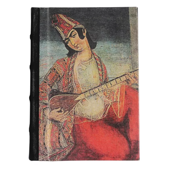 Handmade Ancient Persian Sitar Artist Planner Genuine Leather Spine 176 Page