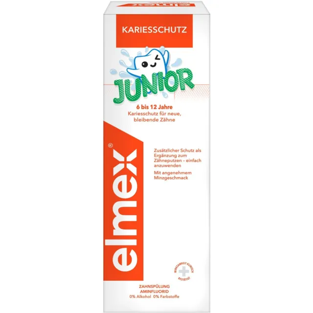 elmex Junior Zahnspülung mit Aminfluorid für extra Kariesschutz 400 ml