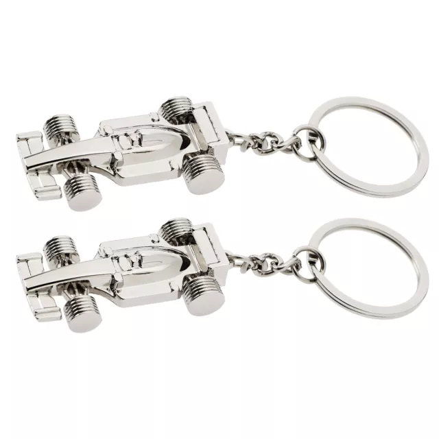 2pcs Metal F1 Racing Car Keyring Gift Key Chain Key Ring Pendant Key Fob Gift