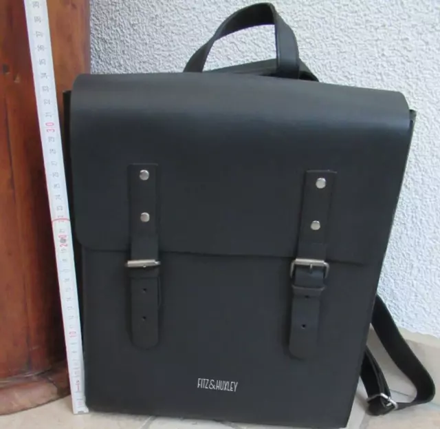 FITZ & HUXLEY Rucksack-Vintage-Schoolbag-Design 2in1: Rucksack und Umhängetasche