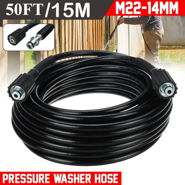 50FT 5800PSI Replacement High Pressure Power Washer Hose -1/4" Quick Connect US