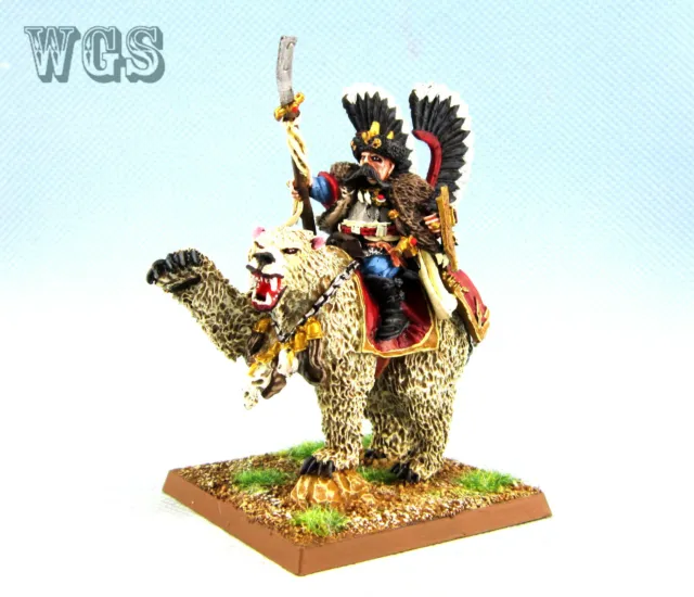 Warhammer WGS painted Empire Tsar Boris Of Kislev On Bear metal TE042