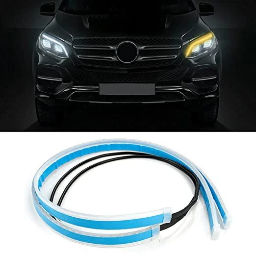 Fabtec Flexible LED Daytime Running Light Compatible With Car & Bike 2 Pcs
