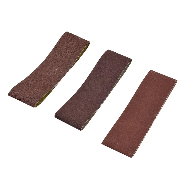 3pcs 76 X 533mm Sanding Belts 40/80/120 Grit Alumina Abrasive Sandpaper Sheets