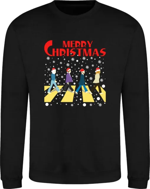 Merry Christmas Beatles Jumper Music Band Xmas Famous unisex Xmas Sweatshirt