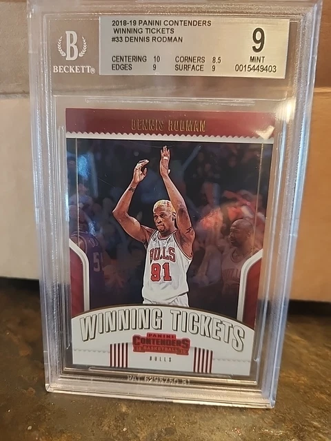 2018-19 Panini Contenders Winning Tickets Michael Jordan Dennis Rodman Bgs 9