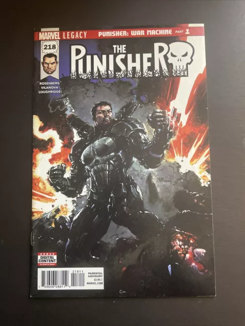 The Punisher #218 (Marvel 2018) 1st Punisher War Machine Armor MCU Key