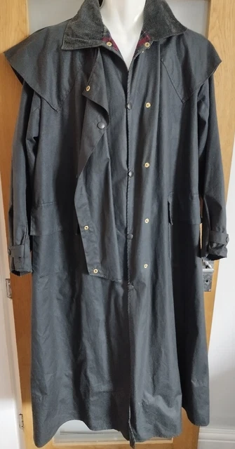 BARBOUR BACKHOUSE Stockman Riding Waxed Coat Men's C42 Long Duster Oilskin VGC BARBOUR BACKHOUSE Stockman Riding Waxed Coat Men's C42 Long Duster Oilskin VGC