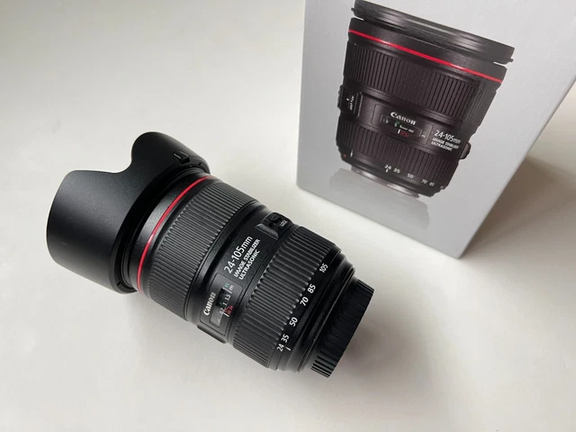 Parasol De Plástico Para Canon EF 24-105mm F/4L IS USM | Evita Luz Parásita Y Protege El Objetivo, Reversible Y Fácil De Usar