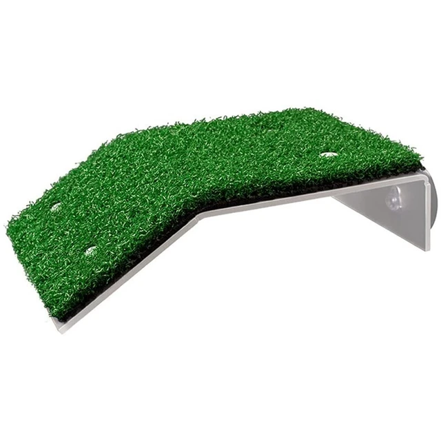 2Xasking Platform, Simulation Grass Turtle Ramp for Turtle Tank, Reptile L M7P5)