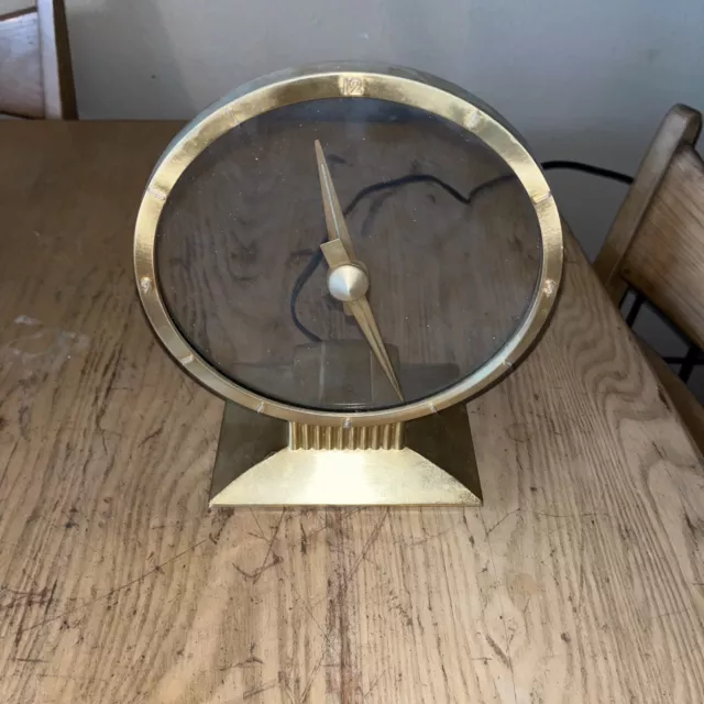 Jefferson The Golden Hour Mystery Clock 580-101 True MCM From 1958 Works!!