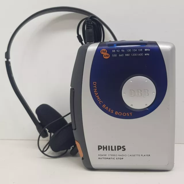 PHILIPS AQ6581 STEREO Radio Cassette Player Walkman Dynamic Bass Boost ...