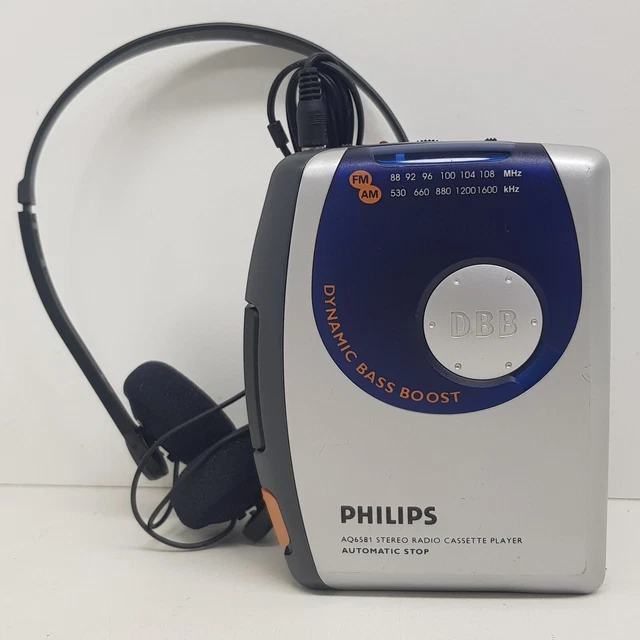 PHILIPS AQ6581 STEREO Radio Cassette Player Walkman TESTED Dynamic Bass
