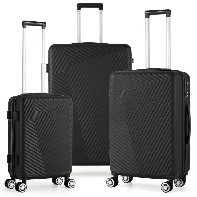 20/24/28 IN Suitcase ABS Trolley Luggage Set Hardshell Spinner Wheels w/TSA lock