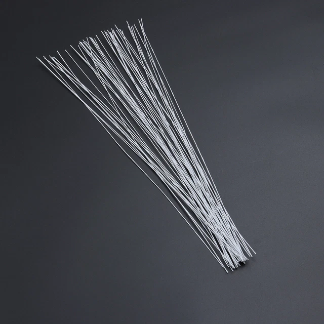 50 un. Suministros de arreglos artificiales hechos a mano de vástago de alambre floral para artesanía hágalo usted mismo