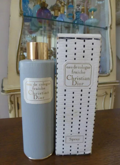 VTG 1950s ORIGINAL Parfums Christian Dior Eau Fraiche EDC Refill Canister 3 Oz