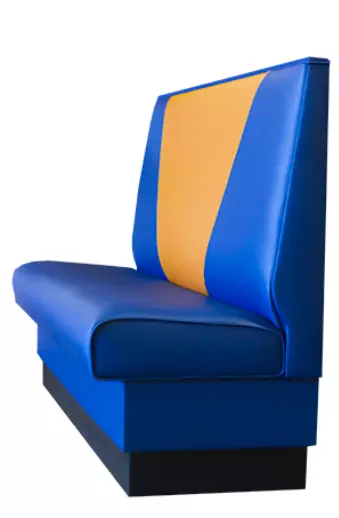 V Back Restaurant Booth single & double 48"Long x 42" high Upholstered