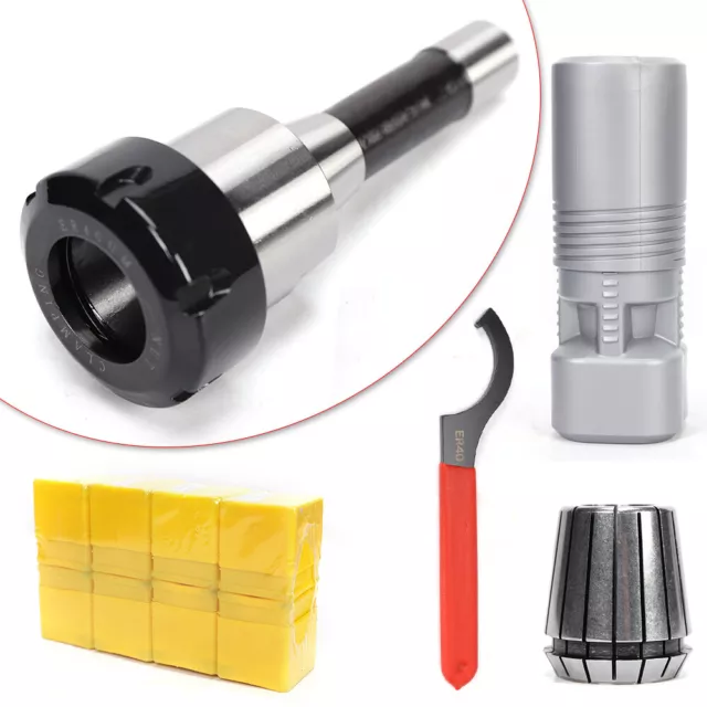 High Accuracy R8 Shank ER40 Collet Chuck Set 5*5*17CM Fits CNC Milling Machine