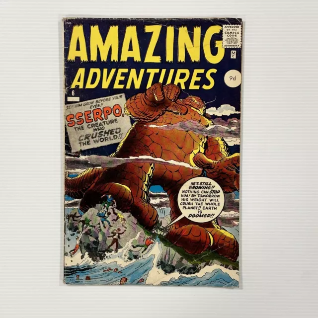 Amazing Adventures #6 1961 GD+ Pence Copy **Water Stain on top of book, stains t