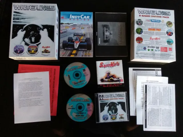 compilation 3 jeux indycar racing/grand prix microprose/superkarts PC FR Big Box