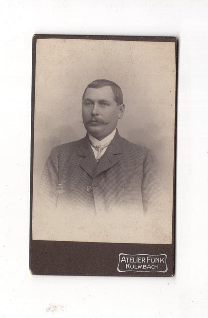CDV Foto Herrenportrait - Kulmbach um 1900