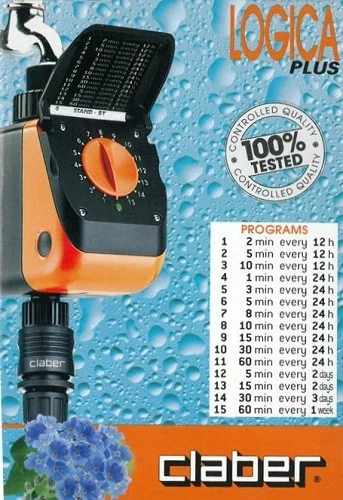 Programmatore automatico a una via Aquauno Logica Plus Claber 8419