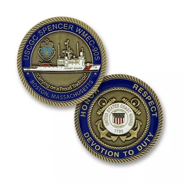 Uscg Coast Guard Uscgc Spencer Wmec-905 1.75" Challenge Coin