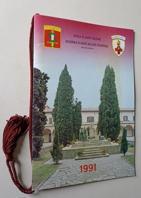 B372 Calendario Scuola Di Sanita' Militare Interforze 1991 Con Cordoncino