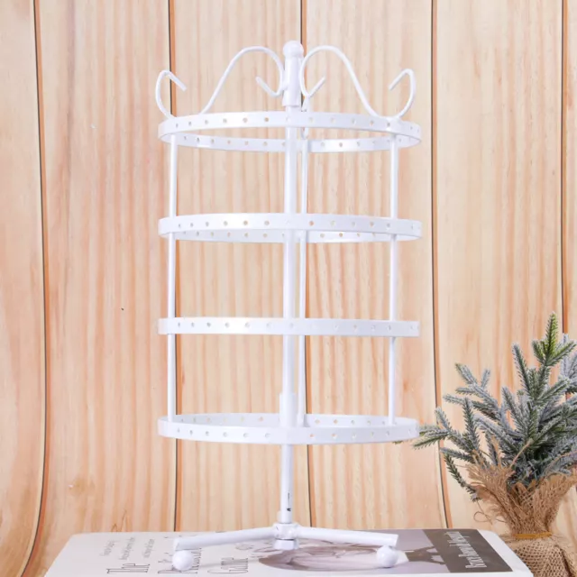 4 -Tier Vintage Jewelry Hanger Rotating Earring Holder Round