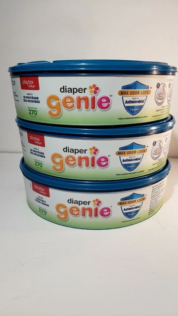 Playtex Baby Diaper Genie Refill Bags, Fresh, 270 Count, Pack of 3 -NEW