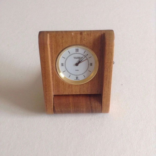 Réveil De Voyage Pontifa, Noir Et Doré, à Quartz, Avec Alarme Et Pied - Neuf