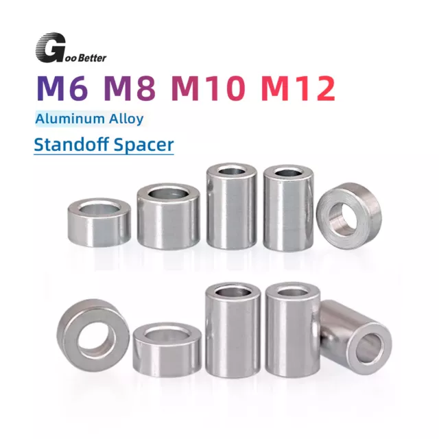 Aluminium Alloy Standoff Spacer M6 M8 M10 M12 Stand off Collar Round Spacer Bush