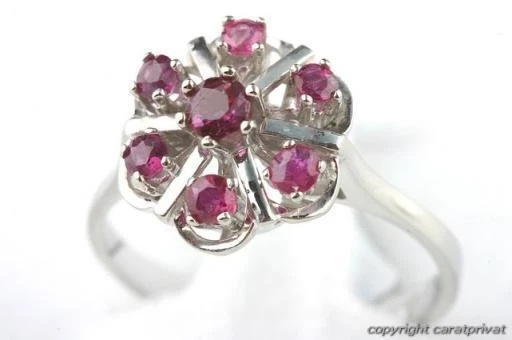 Rubin Ring 585 er 14kt Weißgold Rubinringe #