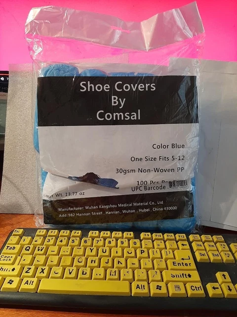 Disposable Shoe Covers by Comsal Blue One Size Fits 5-12 30gsm Non Woven 200pcs