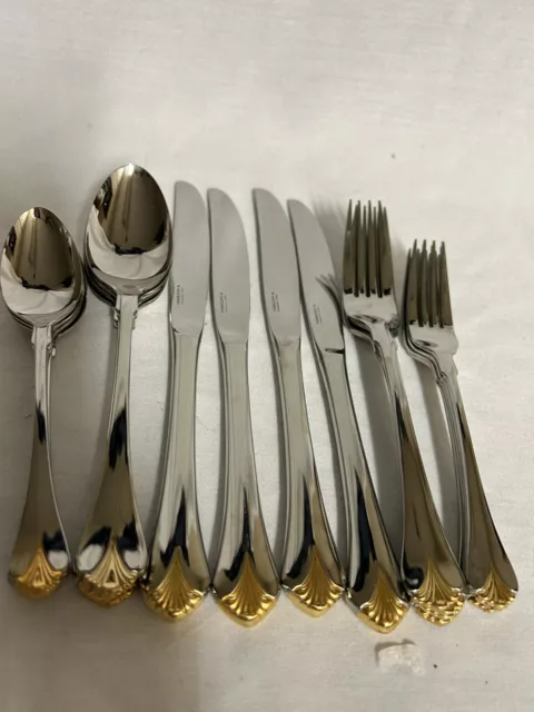 Yamazaki Cara Gold Four Place Settings w/5 Pieces,Absolutely Great Condition! Yamazaki Cara Gold Four Place Settings w/5 Pieces,Absolutely Great Condition!