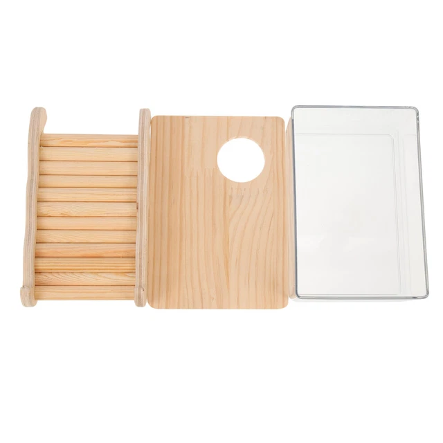Bagno di sabbia per criceto criceto box da bagno vasca per criceto giocattolo in legno coniglio