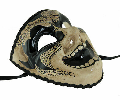 Mask from Venice Joker Face Party Death Black White Skull Sugar Calavera 1202 2