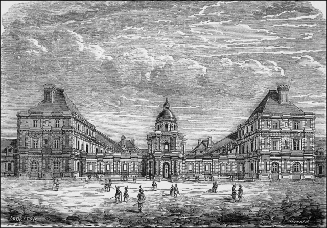 FAÇADE du PALAIS du LUXEMBOURG (rue de Vaugirard) sous LOUIS XIII -Gravure 19e s