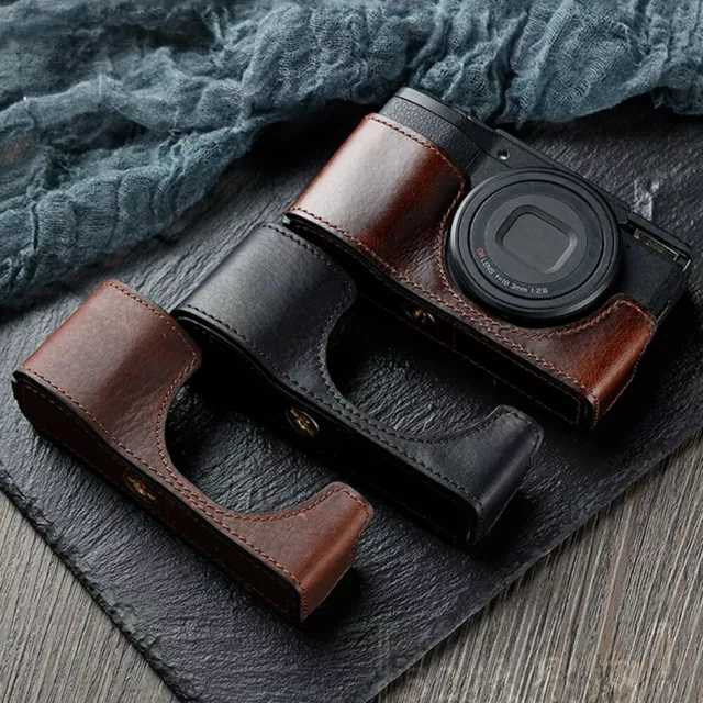 Genuine Leather Camera Bag Half Body For Ricoh GRII GRIII GRIIIX GR2 GR3 GR3X