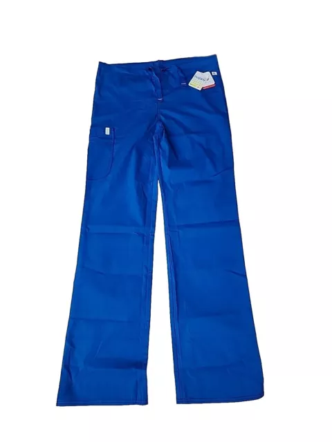 Code Happy Men's Drawstring Cargo TALL Blue Scrub Pants Certainty Plus Sz ST NWT