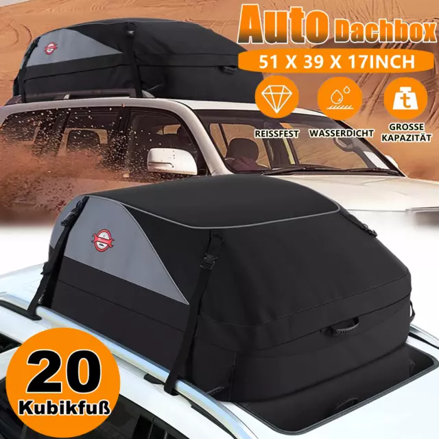 XXL Auto Dachbox Faltbar Dachtasche Dachkoffer 560L Aufbewahrungsbox  Wasserdicht
