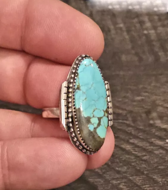 CLEARANCE!!!!! Size 7 Webbed Turquoise ring. Stone from #8 mine in NV.